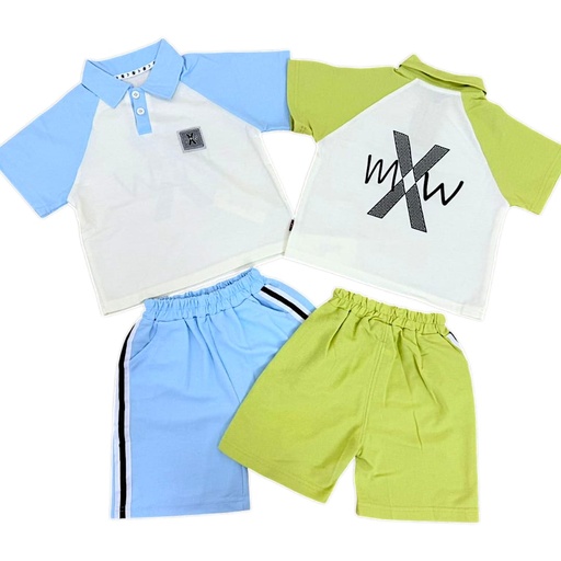 طقم ولادي بيتي بلونين مميزين