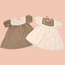 فستان بناتي مميز بقبة مزينة بالدانتيل